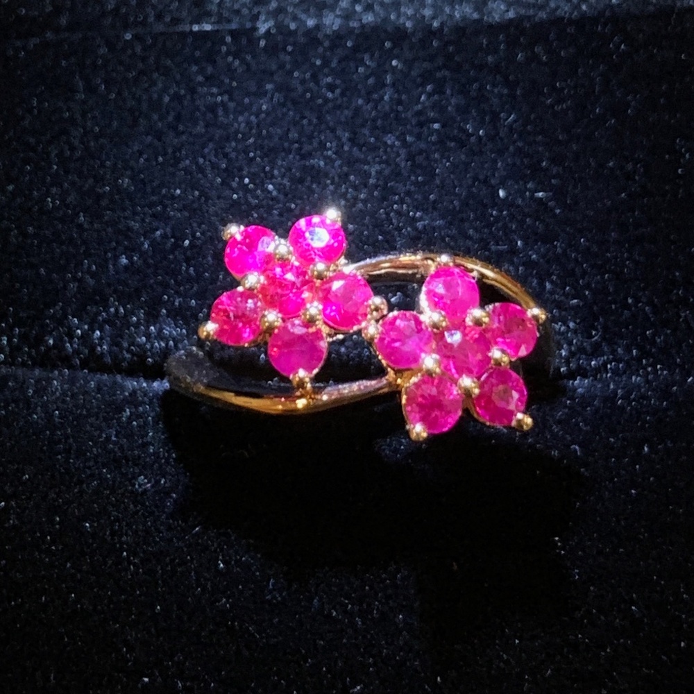 18k Solid Rose Gold Ruby Ring